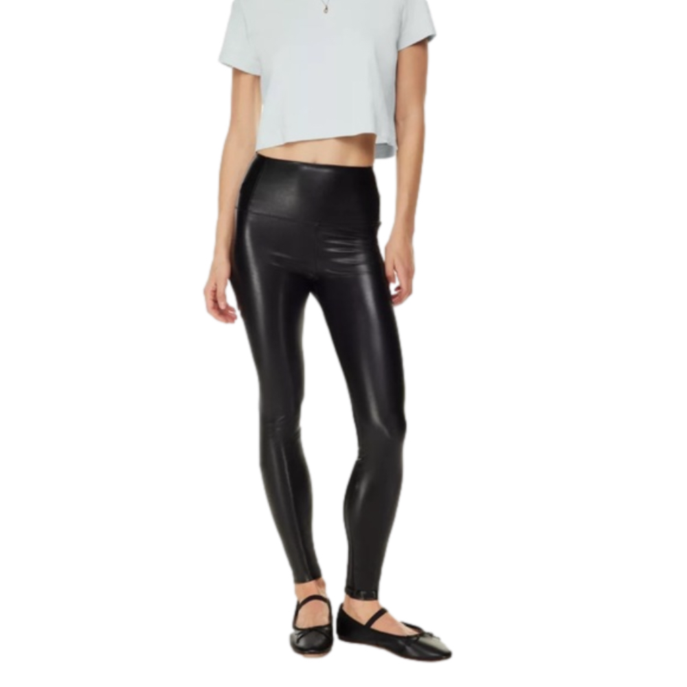 Wilfred Black High-Waist Faux Leather Leggings